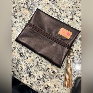 Chocolate Metallic Small Makeup Junkie Bag